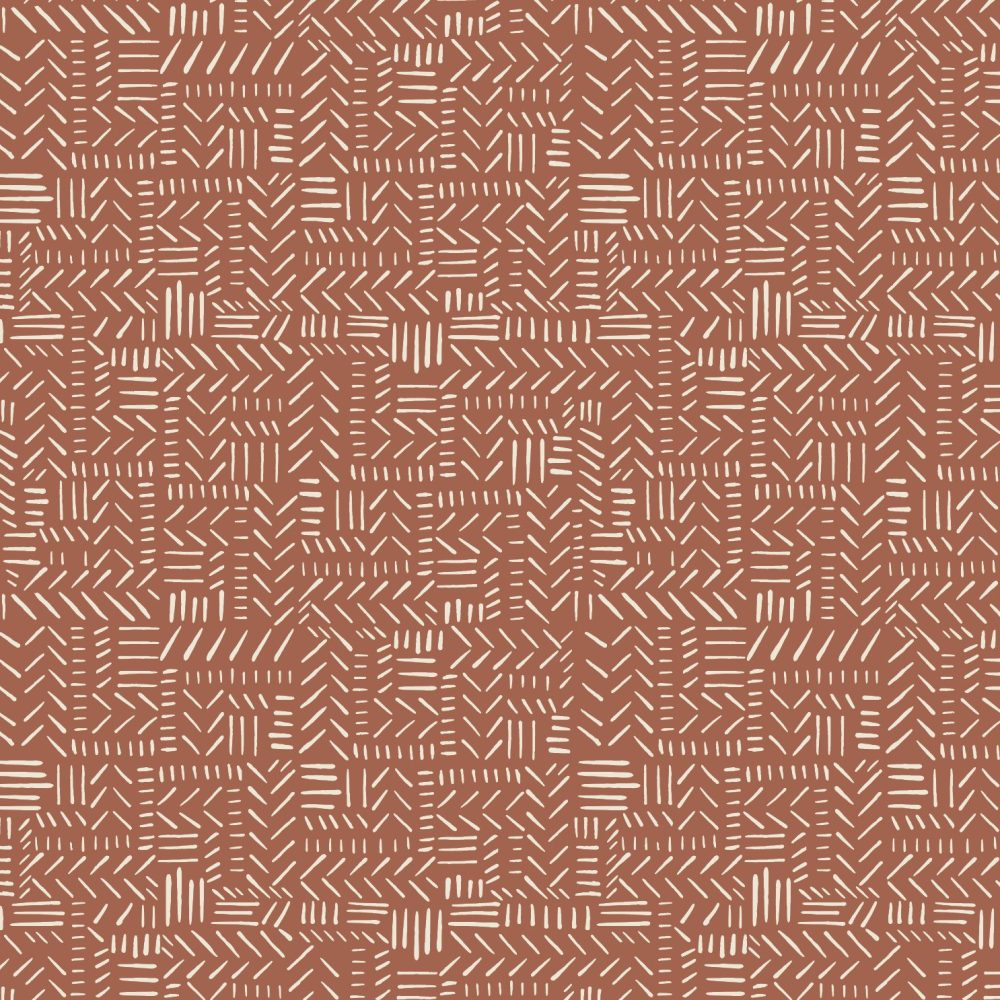 Terracotta Tribal Wallpaper Print